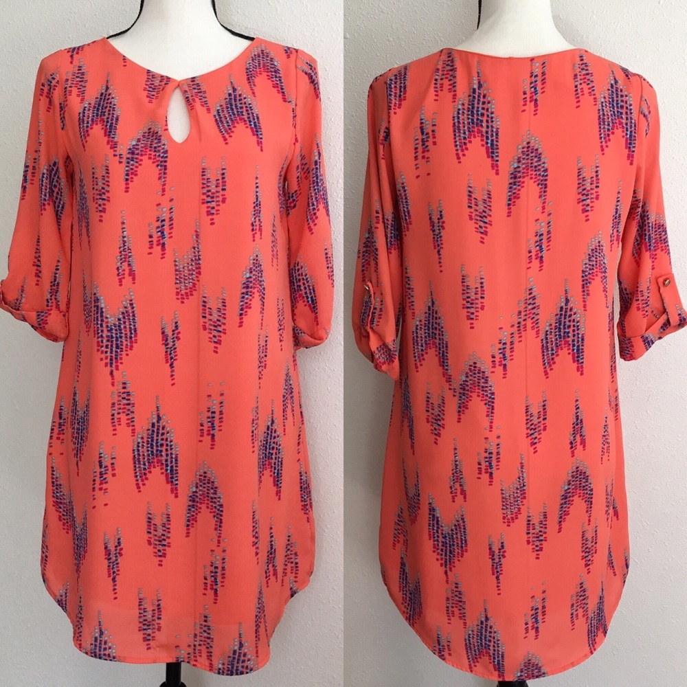 Everly pink 3/4 sleeve dress size S